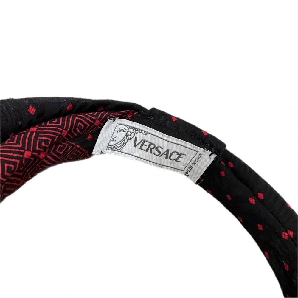 CUSTOM, ONE-OF-A-KIND VERSACE SILK TIE HEADBAND